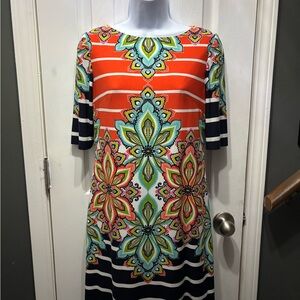 Eliza J Colorful Patterned Dress